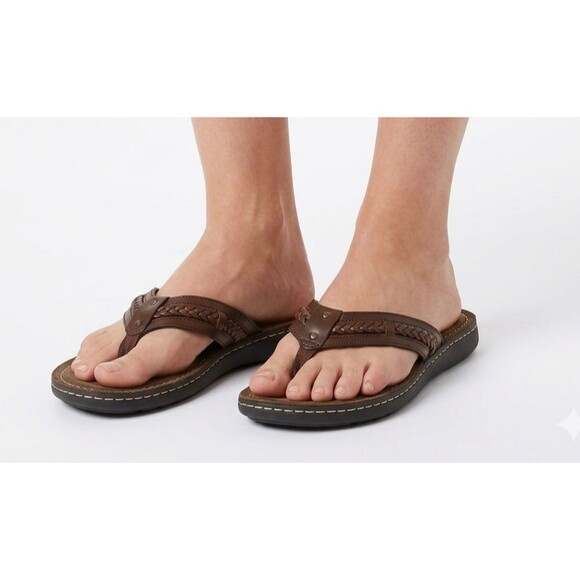 Clarks Shoes - Clarks Women's Fenner Nerice Sandals Size 10 M Brown Braided Flip Flops Boho EUC